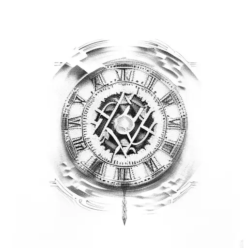 6 roman numeral inside of borjgali tattoo design idea