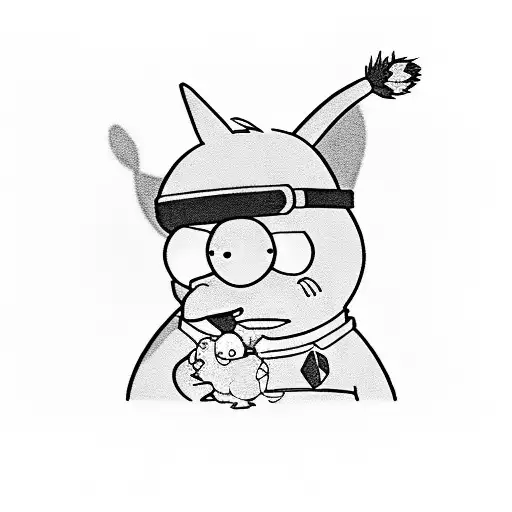eric cartman stewie griffin homer simpson daffy sylvestre olaf miaouse coyotte tattoo design idea