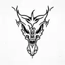 Skeletal Dragon tattoo design idea