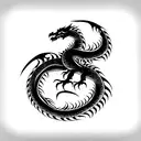 Skeletal Dragon tattoo design idea