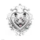 Locked heart  tattoo design idea