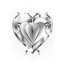 Locked heart  tattoo design idea