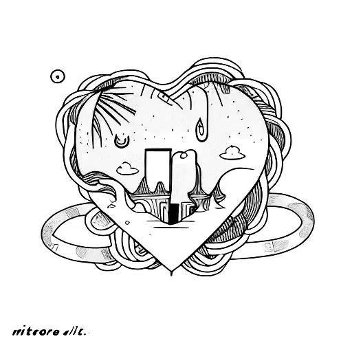 "and your heart it looks just like mine" tattoo design idea