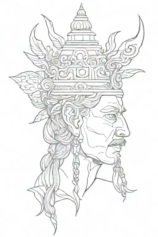 nepal realistic tattoo design idea
