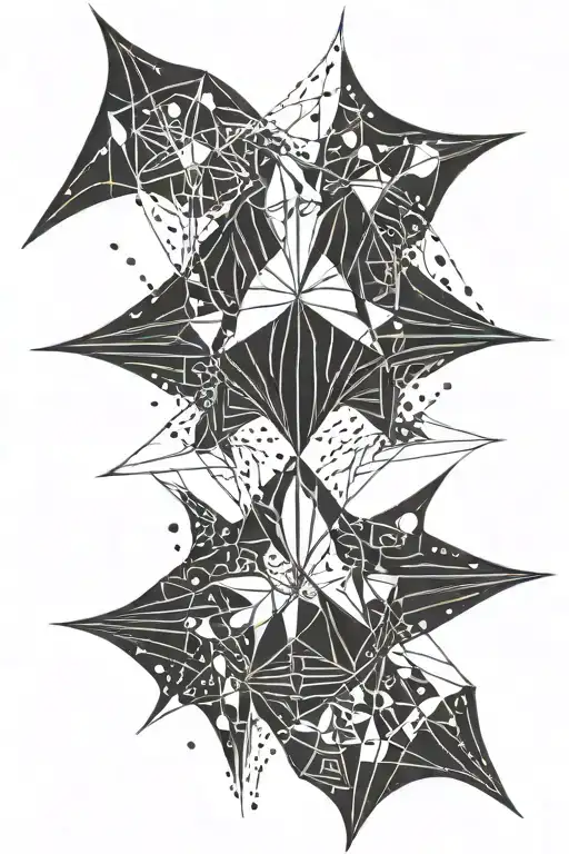 manta ray and chaos symbol tattoo design idea