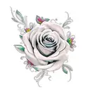 color flowers with filigree for a whole arm tattoo design idea
