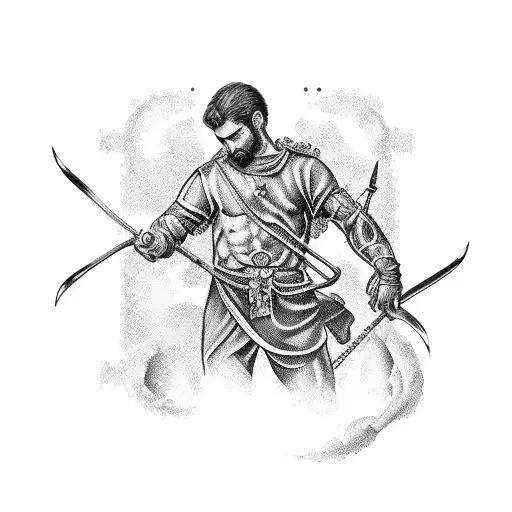 st Sebastian tattoo design idea