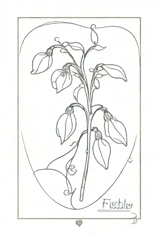 Snowdrop, heart, quote, tree, semicolon, lines between all things  tattoo design idea