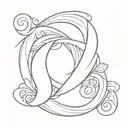 letters C & B 3D representation tattoo design idea