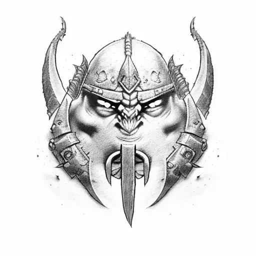 orc warrior  Warcraft  tattoo design idea