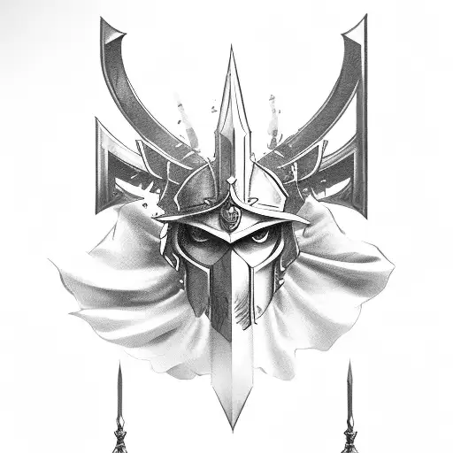 holy paladin tattoo design idea