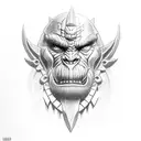 orc warrior  Warcraft  tattoo design idea