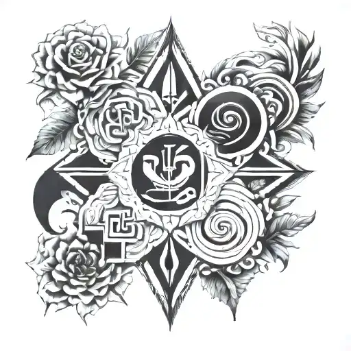 4 stoic virtues tattoo design idea
