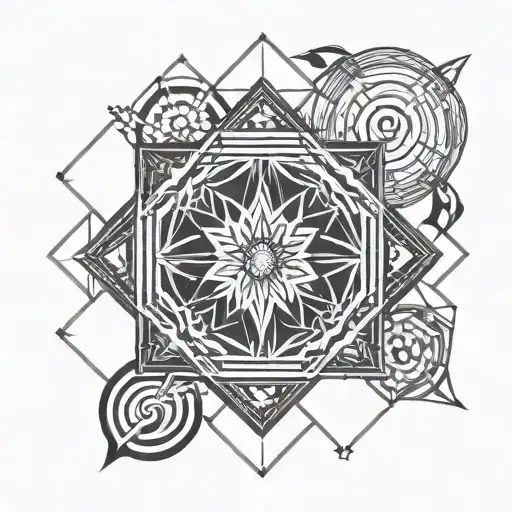 4 stoic virtues tattoo design idea