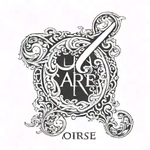the word 'saoirse' written in bold Roman font The letters tattoo design idea