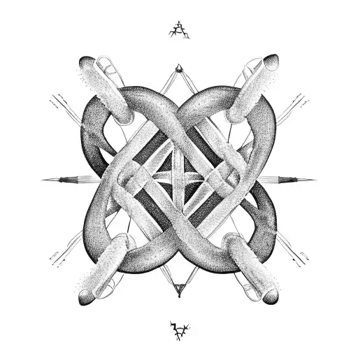 A DNA double helix intertwined with guitar strings tattoo design idea