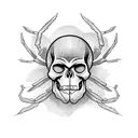 spider in a web with a skull on its back tattoo design idea