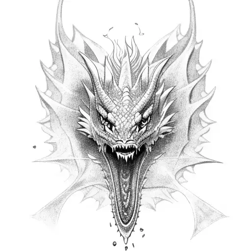 Dragon with air  tattoo design idea