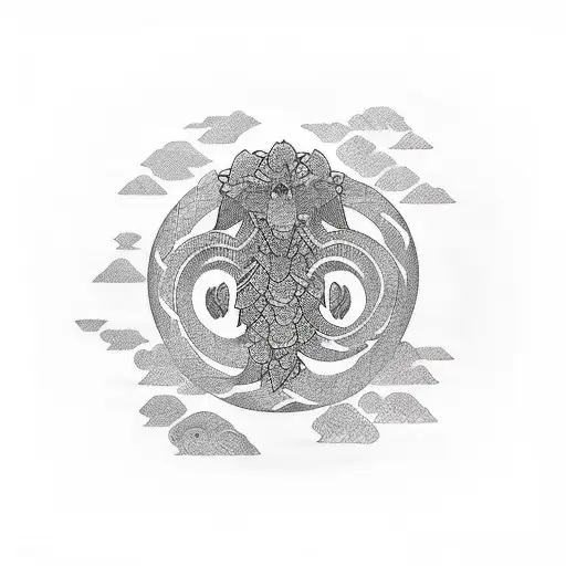 pangolin tattoo design idea