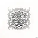 pangolin with yin yang tattoo design idea