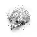 pangolin tattoo design idea