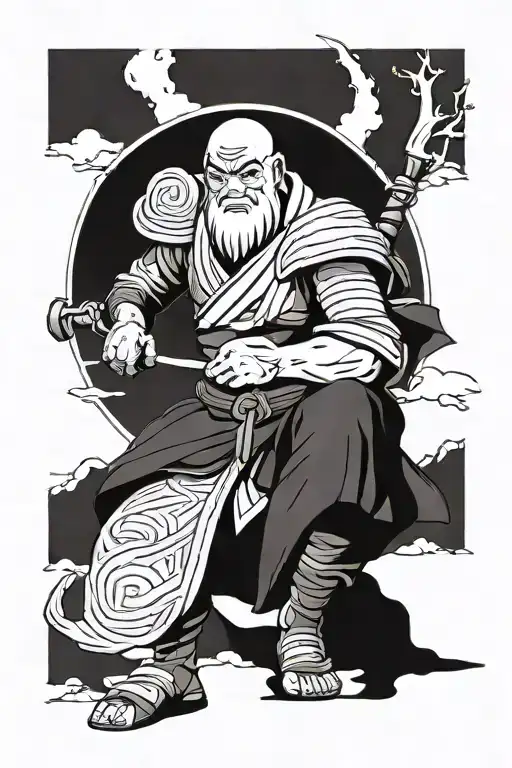 uncle iroh avatar the legend of aang tattoo design idea
