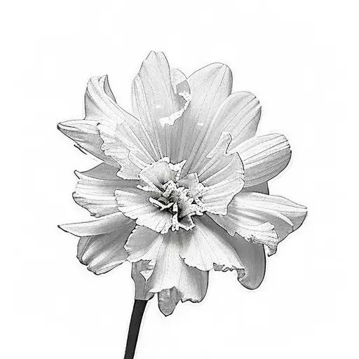 carnation daffodil rose daisy larkspur aster tattoo design idea