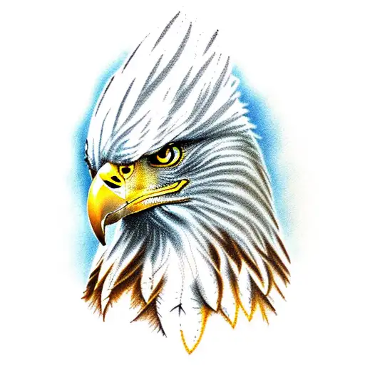 eagle feathers tattoo design idea