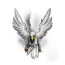 eagle feathers tattoo design idea