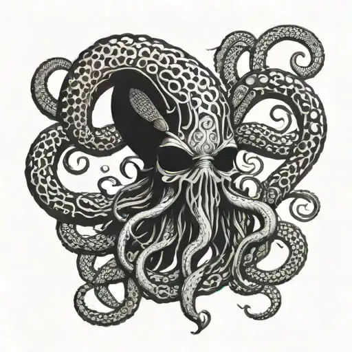 nyarlathotep human tentacles eyes tattoo design idea