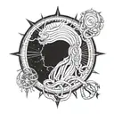 Nyarlathotep and the mysteries of astronomy tattoo design idea