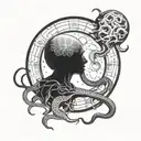 Nyarlathotep and the mysteries of astronomy tattoo design idea