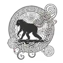 Nyarlathotep and the mysteries of astronomy tattoo design idea