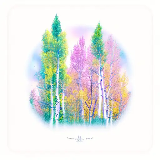 aspen trees with the name aspen  tattoo design idea