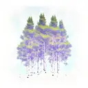 aspen trees with the name aspen  tattoo design idea