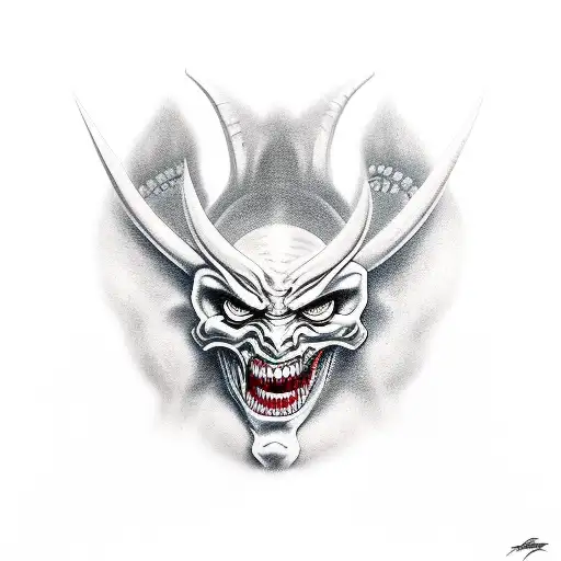 skull and demon tattoo design by xXDarkReignXx on DeviantArt