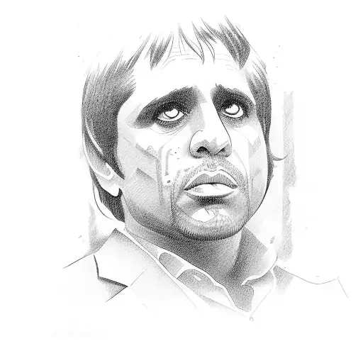Scarface with money tattoo design idea