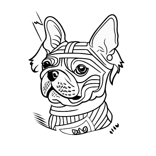 a small dog tattoo for a group of three friends that cal themselves "dawgs" tattoo design idea