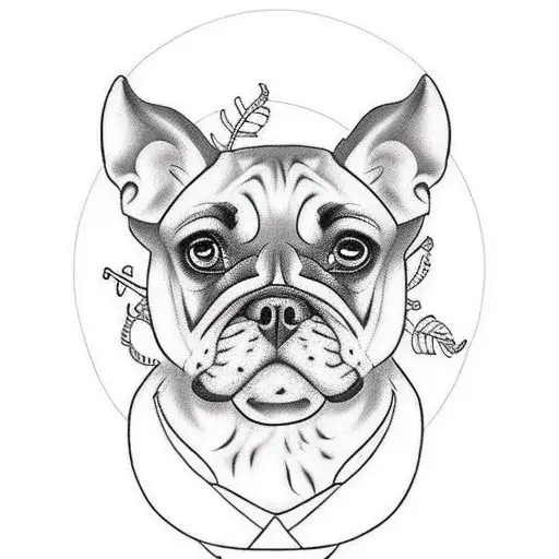 a small dog tattoo for a group of three friends who share memes and workout that cal themselves "dawgs" tattoo design idea
