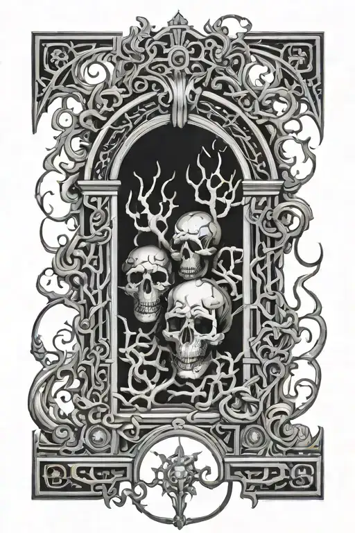 gates of hell tattoo design idea