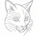 cat ears and nose print tattoo design idea