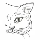 cat ears and nose print tattoo design idea
