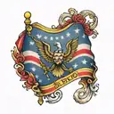 District of Columbia flag tattoo design idea