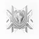 avengersin a quad chevron pattern upper arm tattoo design idea