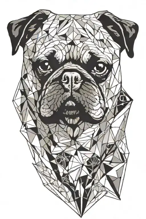 pug dog tattoo design idea