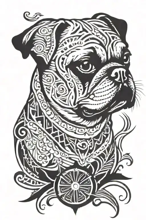pug tattoo design idea