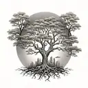 past present future tree   tattoo design idea