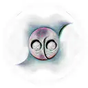 double crescent moon with face back to back  tattoo design idea