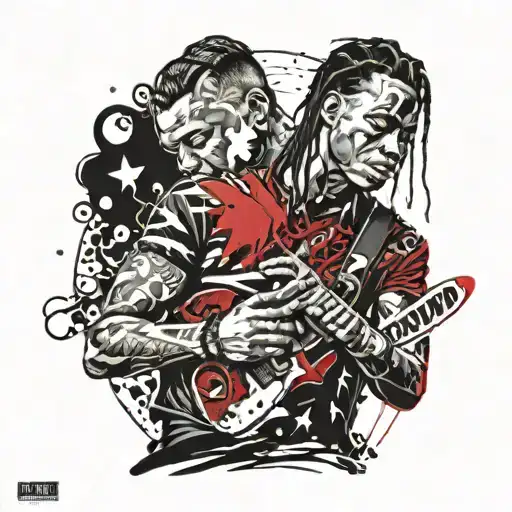 King von from Chicago with o block ridden on his shirt  tattoo design idea