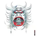 Oni Mask samurai  tattoo design idea